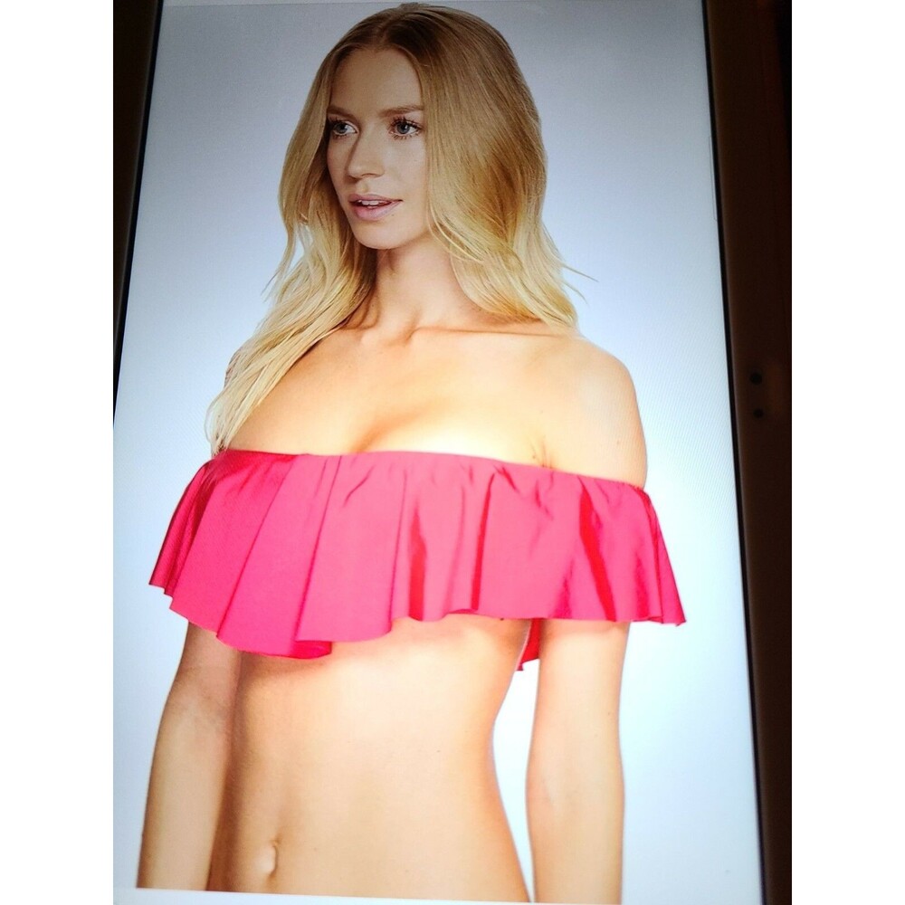 Trina Turk 262160 Women's Indo Solids Bandeau Bikini Top Swimwear Size 8